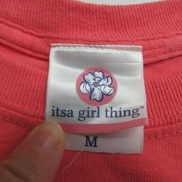 Itsa Girl Thing ASAP As Southern As Possible T-Shirt Women's Size Medium Pink - Picture 4 of 12